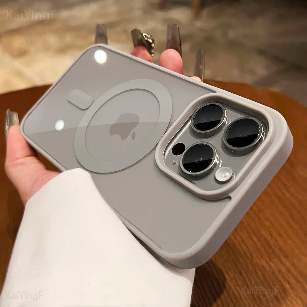 Transparent Case For iPhone 17 16 15 14 13 12 11 Pro Max Plus Air Magnetic Wireless Charge Cases Clear Cover